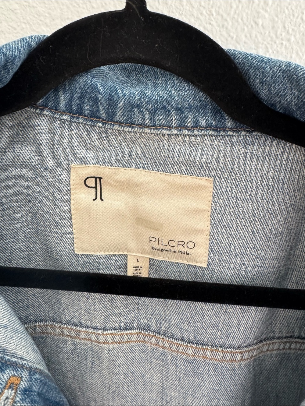 Pilcro Light Wash Blue Denim Jacket - Boxy Jean Coat - Picture 3 of 4